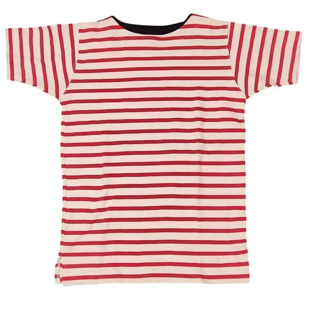 🔺️Dockers White & Red Striped Short Sleeve Top Small